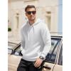 imageCOOFANDY Mens Hooded Pullover Casual Long Sleeve Drawstring Gym Hoodies Sweatshirts with PocketWhite