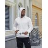 imageCOOFANDY Mens Hooded Pullover Casual Long Sleeve Drawstring Gym Hoodies Sweatshirts with PocketWhite