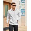 imageCOOFANDY Mens Hooded Pullover Casual Long Sleeve Drawstring Gym Hoodies Sweatshirts with PocketWhite