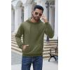 imageCOOFANDY Mens Hoodies Pullover Fleece Lined Hoodie Casual Long Sleeve Drawstring Hooded Sweatshirts with Kanga PocketArmy Green