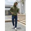 imageCOOFANDY Mens Hoodies Pullover Fleece Lined Hoodie Casual Long Sleeve Drawstring Hooded Sweatshirts with Kanga PocketArmy Green
