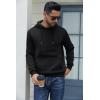 imageCOOFANDY Mens Hoodies Pullover Fleece Lined Hoodie Casual Long Sleeve Drawstring Hooded Sweatshirts with Kanga PocketBlack