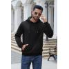 imageCOOFANDY Mens Hoodies Pullover Fleece Lined Hoodie Casual Long Sleeve Drawstring Hooded Sweatshirts with Kanga PocketBlack