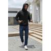 imageCOOFANDY Mens Hoodies Pullover Fleece Lined Hoodie Casual Long Sleeve Drawstring Hooded Sweatshirts with Kanga PocketBlack