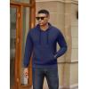 imageCOOFANDY Mens Hoodies Pullover Fleece Lined Hoodie Casual Long Sleeve Drawstring Hooded Sweatshirts with Kanga PocketBlue Purple