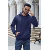 imageCOOFANDY Mens Hoodies Pullover Fleece Lined Hoodie Casual Long Sleeve Drawstring Hooded Sweatshirts with Kanga PocketBlue Purple