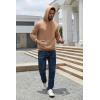 imageCOOFANDY Mens Hoodies Pullover Fleece Lined Hoodie Casual Long Sleeve Drawstring Hooded Sweatshirts with Kanga PocketCamel