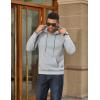 imageCOOFANDY Mens Hoodies Pullover Fleece Lined Hoodie Casual Long Sleeve Drawstring Hooded Sweatshirts with Kanga PocketLight Grey