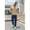 imageCOOFANDY Mens Hoodies Pullover Fleece Lined Hoodie Casual Long Sleeve Drawstring Hooded Sweatshirts with Kanga PocketMoon Grey