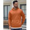 imageCOOFANDY Mens Hoodies Pullover Fleece Lined Hoodie Casual Long Sleeve Drawstring Hooded Sweatshirts with Kanga PocketOrange