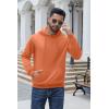 imageCOOFANDY Mens Hoodies Pullover Fleece Lined Hoodie Casual Long Sleeve Drawstring Hooded Sweatshirts with Kanga PocketOrange