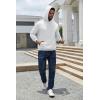 imageCOOFANDY Mens Hoodies Pullover Fleece Lined Hoodie Casual Long Sleeve Drawstring Hooded Sweatshirts with Kanga PocketWhite