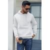 imageCOOFANDY Mens Hoodies Pullover Fleece Lined Hoodie Casual Long Sleeve Drawstring Hooded Sweatshirts with Kanga PocketWhite