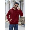 imageCOOFANDY Mens Hoodies Pullover Fleece Lined Hoodie Casual Long Sleeve Drawstring Hooded Sweatshirts with Kanga PocketWine Red