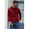 imageCOOFANDY Mens Hoodies Pullover Fleece Lined Hoodie Casual Long Sleeve Drawstring Hooded Sweatshirts with Kanga PocketWine Red