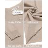 imageCOOFANDY Mens Knit Henley TShirts Dress Long Sleeve Sweater Casual Collarless Quarter Button PulloverApricot