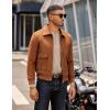 imageCOOFANDY Mens Knit Henley TShirts Dress Long Sleeve Sweater Casual Collarless Quarter Button PulloverApricot