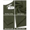 imageCOOFANDY Mens Knit Henley TShirts Dress Long Sleeve Sweater Casual Collarless Quarter Button PulloverArmy Green
