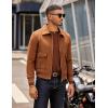 imageCOOFANDY Mens Knit Henley TShirts Dress Long Sleeve Sweater Casual Collarless Quarter Button PulloverCaramel