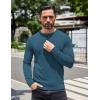 imageCOOFANDY Mens Knit Henley TShirts Dress Long Sleeve Sweater Casual Collarless Quarter Button PulloverDark Blue