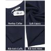 imageCOOFANDY Mens Knit Henley TShirts Dress Long Sleeve Sweater Casual Collarless Quarter Button PulloverDark Navy Blue