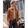 imageCOOFANDY Mens Knit Henley TShirts Dress Long Sleeve Sweater Casual Collarless Quarter Button PulloverKhaki
