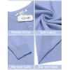 imageCOOFANDY Mens Knit Henley TShirts Dress Long Sleeve Sweater Casual Collarless Quarter Button PulloverLight Blue