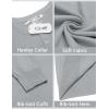 imageCOOFANDY Mens Knit Henley TShirts Dress Long Sleeve Sweater Casual Collarless Quarter Button PulloverLight Grey