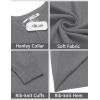 imageCOOFANDY Mens Knit Henley TShirts Dress Long Sleeve Sweater Casual Collarless Quarter Button PulloverMedium Gray