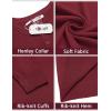 imageCOOFANDY Mens Knit Henley TShirts Dress Long Sleeve Sweater Casual Collarless Quarter Button PulloverWine Red