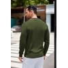 imageCOOFANDY Mens Knit Polo Long Sleeve Collared Sweater Polo Business Casual Polos with PocketArmy Green