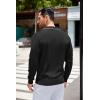 imageCOOFANDY Mens Knit Polo Long Sleeve Collared Sweater Polo Business Casual Polos with PocketBlack
