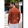 imageCOOFANDY Mens Knit Polo Long Sleeve Collared Sweater Polo Business Casual Polos with PocketBrown