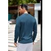 imageCOOFANDY Mens Knit Polo Long Sleeve Collared Sweater Polo Business Casual Polos with PocketDark Blue