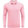 imageCOOFANDY Mens Knit Polo Long Sleeve Collared Sweater Polo Business Casual Polos with PocketDark Pink