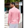 imageCOOFANDY Mens Knit Polo Long Sleeve Collared Sweater Polo Business Casual Polos with PocketDark Pink