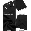 imageCOOFANDY Mens Knit Polo Shirts Short Sleeve Ribbed Knitted Shirt Summer Lightweight Casual Golf ShirtsBlackwhite
