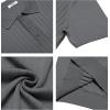 imageCOOFANDY Mens Knit Polo Shirts Short Sleeve Ribbed Knitted Shirt Summer Lightweight Casual Golf ShirtsDark Grey