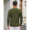 imageCOOFANDY Mens Knit Polo Sweater Casual Long Sleeve Polo Sweater Lightweight Button Down Golf Pullover SweatersArmy Green