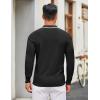 imageCOOFANDY Mens Knit Polo Sweater Casual Long Sleeve Polo Sweater Lightweight Button Down Golf Pullover SweatersBlack