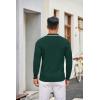 imageCOOFANDY Mens Knit Polo Sweater Casual Long Sleeve Polo Sweater Lightweight Button Down Golf Pullover SweatersLake Green