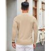 imageCOOFANDY Mens Knit Polo Sweater Casual Long Sleeve Polo Sweater Lightweight Button Down Golf Pullover SweatersLight Brown