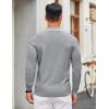 imageCOOFANDY Mens Knit Polo Sweater Casual Long Sleeve Polo Sweater Lightweight Button Down Golf Pullover SweatersLight Grey