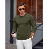 imageCOOFANDY Mens Knit Polo Sweater Long Sleeve Casual Golf Polo Lightweight Dress Button Collar Pullover SweatersArmy Green