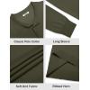 imageCOOFANDY Mens Knit Polo Sweater Long Sleeve Casual Golf Polo Lightweight Dress Button Collar Pullover SweatersArmy Green