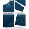 imageCOOFANDY Mens Knit Polo Sweater Long Sleeve Casual Golf Polo Lightweight Dress Button Collar Pullover SweatersDark Blue
