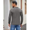 imageCOOFANDY Mens Knit Polo Sweater Long Sleeve Casual Golf Polo Lightweight Dress Button Collar Pullover SweatersDark Grey