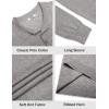 imageCOOFANDY Mens Knit Polo Sweater Long Sleeve Casual Golf Polo Lightweight Dress Button Collar Pullover SweatersLight Grey