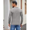 imageCOOFANDY Mens Knit Polo Sweater Long Sleeve Casual Golf Polo Lightweight Dress Button Collar Pullover SweatersLight Grey