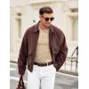 imageCOOFANDY Mens Knit Polo Sweater Long Sleeve Casual Golf Polo Lightweight Dress Button Collar Pullover SweatersLight Khaki